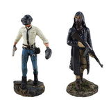 PUBG Soldier Military Model 98K And Pan Eating Chicken Game Ornaments Soldier Anime Cool Handsome toy size 17.5cm