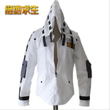 PUBG Playerunknown's Battlegrounds Cosplay Costume White Black Warm Coat With Hat Costumes Halloween Party For Man