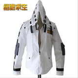 PUBG Playerunknown's Battlegrounds Cosplay Costume White Black Warm Coat With Hat Costumes Halloween Party For Man
