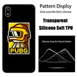 luxury Soft Silicone Case PUBG Game for Xiaomi Redmi K20 Pro 7 7A 6 6A 4X 5 Plus S2 GO Note 8 7 6 5 Pro 4   Fashion Cover