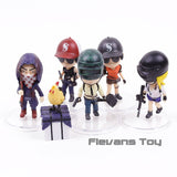 PUBG Playerunknown's BattleGrounds Q Version Mini PVC Action Figures Toys Car Decoration Dolls 6pcs/set